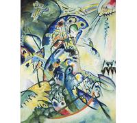 HRJUBWREE Oil Painting Prints on Canvas Painting Picture Blue Comb by Wassily Kandinsky Artwork Canvas Prints for Home Decor 60x90cm