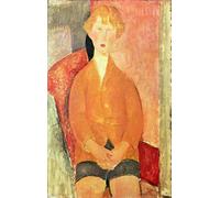 HRJUBWREE Oil Painting Prints on Canvas Painting Picture Boy in Shorts by Amedeo Modigliani Artwork Canvas Prints for Home Decor 60x90cm