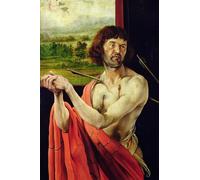 HRJUBWREE Oil Painting Prints on Canvas Painting Picture Detail of Saint and Landscape From the Isenheim Altarpiece by Matthias Grünewald Artwork Canvas Prints for Office Decor 60x90cm