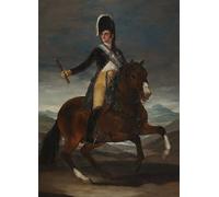 HRJUBWREE Oil Painting Prints on Canvas Painting Picture Equestrian Portrait of King Ferdinand Vii of Spain by Francisco De Goya Artwork Canvas Prints for Office Decor 60x90cm