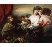 HRJUBWREE Oil Painting Prints on Canvas Painting Picture Helen Brought to Paris by Benjamin West Artwork Canvas Prints for Office Decor 60x90cm