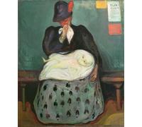 HRJUBWREE Oil Painting Prints on Canvas Painting Picture Inheritance by Edvard Munch Artwork Canvas Prints for Office Decor 60x90cm