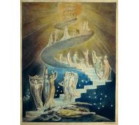 HRJUBWREE Oil Painting Prints on Canvas Painting Picture Jacobs Dream by William Blake Artwork Canvas Prints for Office Decor 60x90cm