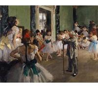 HRJUBWREE Oil Painting Prints on Canvas Painting Picture La Classe De Danse by Edgar Degas Artwork Canvas Prints for Office Decor 60x90cm