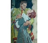 HRJUBWREE Oil Painting Prints on Canvas Painting Picture Leslie Banks As Petruchio and Edith Evans As Katherine in the Taming of the Shrew by Walter Richard Sickert for Office Decor 60x90cm