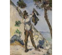 HRJUBWREE Oil Painting Prints on Canvas Painting Picture Man with a Vest by Paul Cézanne Artwork Canvas Prints for Office Decor 60x90cm