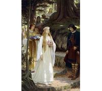 HRJUBWREE Oil Painting Prints on Canvas Painting Picture My Fair Lady by Edmund Blair Leighton Artwork Canvas Prints for Office Decor 60x90cm