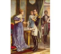 HRJUBWREE Oil Painting Prints on Canvas Painting Picture Napoleon Saying Goodbye to His Family As He Leaves for Elba by Tancredi Scarpelli Artwork Canvas Prints for Home Decor 60x90cm