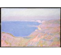 HRJUBWREE Oil Painting Prints on Canvas Painting Picture on the Cliffs Near Dieppe Sunset by Claude Monet Artwork Canvas Prints for Office Decor 60x90cm