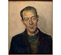 HRJUBWREE Oil Painting Prints on Canvas Painting Picture portrait of a gentleman by Kurt Schwitters Artwork Canvas Prints for Home Decor 60x90cm