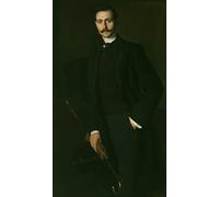 HRJUBWREE Oil Painting Prints on Canvas Painting Picture Portrait of Aurelian of Beruete and Moret by Joaquín Sorolla Artwork Canvas Prints for Office Decor 60x90cm