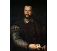 HRJUBWREE Oil Painting Prints on Canvas Painting Picture Portrait of Grand of Tuscany Cosimo I De Medici After by Agnolo Bronzino Artwork Canvas Prints for Home Decor 60x90cm