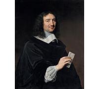HRJUBWREE Oil Painting Prints on Canvas Painting Picture Portrait of Jean Baptiste Colbert by Philippe De Champaigne Artwork Canvas Prints for Office Decor 60x90cm