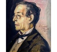 HRJUBWREE Oil Painting Prints on Canvas Painting Picture Portrait of Paul Leautaud Writer and Columnist by Emile Bernard Artwork Canvas Prints for Home Decor 60x90cm
