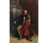 HRJUBWREE Oil Painting Prints on Canvas Painting Picture Portrait of the Composer Alexandre Batta by Jean Louis Ernest Meissonier Artwork Canvas Prints for Office Decor 60x90cm