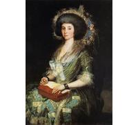 HRJUBWREE Oil Painting Prints on Canvas Painting Picture Portrait of the Wife of Juan Agustín Ceán Bermúdez Francisco de Goya Artwork Canvas Prints for Office Decor 60x90cm