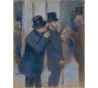 HRJUBWREE Oil Painting Prints on Canvas Painting Picture Portraits At the Stock Exchange by Edgar Degas Artwork Canvas Prints for Home Decor 60x90cm