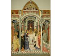 HRJUBWREE Oil Painting Prints on Canvas Painting Picture Presentation of Jesus in Temple After by Di Paolo Artwork Canvas Prints for Office Decor 60x90cm