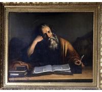 HRJUBWREE Oil Painting Prints on Canvas Painting Picture Saint Mark Writing the Gospel by Veronese Artwork Canvas Prints for Office Decor 60x90cm