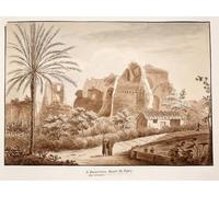 HRJUBWREE Oil Painting Prints on Canvas Painting Picture San Bonaventura and the Ruins of the Palaceese of the Caesars by Agostino Tofanelli Artwork Canvas Prints for Office Decor 60x90cm