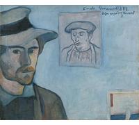 HRJUBWREE Oil Painting Prints on Canvas Painting Picture Self portrait with Portrait of Gauguin by Emile Bernard Artwork Canvas Prints for Office Decor 60x90cm