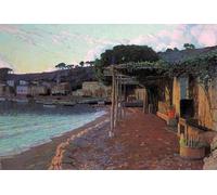 HRJUBWREE Oil Painting Prints on Canvas Painting Picture Sóller on the North of Mallorca Santiago Artwork Canvas Prints for Home Decor 60x90cm