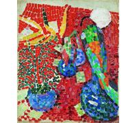 HRJUBWREE Oil Painting Prints on Canvas Painting Picture Still life with a Parrot by Robert Delaunay Artwork Canvas Prints for Office Decor 60x90cm