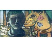 HRJUBWREE Oil Painting Prints on Canvas Painting Picture Still Life with Sculpture by Max Beckmann Artwork Canvas Prints for Office Decor 60x90cm