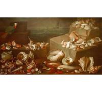 HRJUBWREE Oil Painting Prints on Canvas Painting Picture Still Life with Snails and Shells by Jan Davidsz De Heem Artwork Canvas Prints for Home Decor 60x90cm
