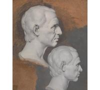 HRJUBWREE Oil Painting Prints on Canvas Painting Picture Studies of a Classical Bust by Wright of Derby Artwork Canvas Prints for Office Decor 60x90cm