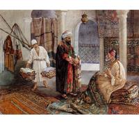 HRJUBWREE Oil Painting Prints on Canvas Painting Picture The Carpet Merchants Alberto Rosati Artwork Canvas Prints for Office Decor 60x90cm