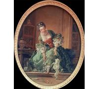 HRJUBWREE Oil Painting Prints on Canvas Painting Picture The docile puppy dog by François Boucher Artwork Canvas Prints for Home Decor 60x90cm