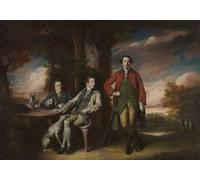 HRJUBWREE Oil Painting Prints on Canvas Painting Picture the Honorable Henry Fane with Inigo Jones and Charles Blair by Joshua Reynolds Artwork Canvas Prints for Office Decor 60x90cm