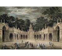 HRJUBWREE Oil Painting Prints on Canvas Painting Picture the Illuminations At Buckingham House for King George Iii's Birthday by Robert Adam Artwork Canvas Prints for Home Decor 60x90cm