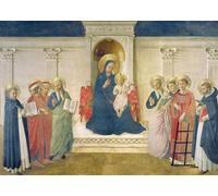 HRJUBWREE Oil Painting Prints on Canvas Painting Picture the Lady Delle Ombre by Fra Angelico Artwork Canvas Prints for Office Decor 60x90cm