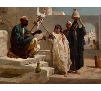 HRJUBWREE Oil Painting Prints on Canvas Painting Picture the Song of the Nubian Slave by Frederick Goodall Artwork Canvas Prints for Home Decor 60x90cm