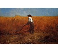 HRJUBWREE Oil Painting Prints on Canvas Painting Picture the Veteran in a New Field by Winslow Homer Artwork Canvas Prints for Home Decor 60x90cm
