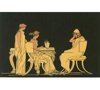 HRJUBWREE Oil Painting Prints on Canvas Painting Picture Ulysses At the Table of Circe by Flaxman Artwork Canvas Prints for Office Decor 60x90cm