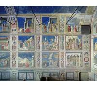 HRJUBWREE Oil Painting Prints on Canvas Painting Picture View of the North Wall Depicting Scenes From the Life of the Virgin and the Life by Giotto Di Bondone for Office Decor 60x90cm