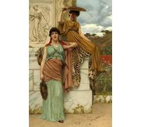 HRJUBWREE Oil Painting Prints on Canvas Painting Picture Waiting for the Procession John William Godward Artwork Canvas Prints for Office Decor 60x90cm