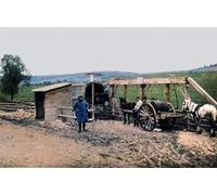 HRJUBWREE Retro Picture Art Painting Wall Poster a French Water Supply Station Verdun by Jules Gervais Courtellemont Vintage Art Print for Home Decor 60x90cm