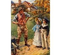 HRJUBWREE Retro Picture Art Painting Wall Poster Charles Dickens'S the Holly Tree by Harold Copping Vintage Art Print for Office Decor 60x90cm