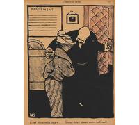 HRJUBWREE Retro Picture Art Painting Wall Poster Crimes and Punishments XIX : Its about your father by Felix Edouard Vallotton Vintage Art Print for Home Decor 60x90cm