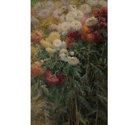 HRJUBWREE Retro Picture Art Painting Wall Poster Flowers in the Garden at Petit-Gennevilliers by Gustave Caillebotte Vintage Art Print for Office Decor 60x90cm