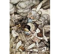 HRJUBWREE Retro Picture Art Painting Wall Poster in the Duchess Kitchen to Alice Adventures in Wonderland by Arthur Rackham Vintage Art Print for Home Decor 60x90cm