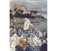HRJUBWREE Retro Picture Art Painting Wall Poster Jesus Teaches on the Shore Jesus Teaching on the Sea Shore by Jacques Vintage Art Print for Home Decor 60x90cm