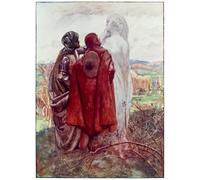 HRJUBWREE Retro Picture Art Painting Wall Poster Lots Wife From the Pilgrims Progress From This World by Byam Liston Shaw Vintage Art Print for Home Decor 60x90cm