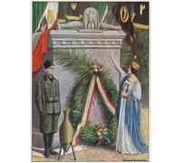 HRJUBWREE Retro Picture Art Painting Wall Poster on Campidoglio for the Fallen of the Fascist Revolution by Tancredi Scarpelli Vintage Art Print for Office Decor 60x90cm