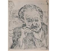 HRJUBWREE Retro Picture Art Painting Wall Poster Portrait of Dr Gachet by Vincent Van Gogh Vintage Art Print for Office Decor 60x90cm