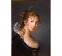 HRJUBWREE Retro Picture Art Painting Wall Poster Portrait of Louisa Princess Radziwill by Elisabeth Louise Vigee Lebrun Vintage Art Print for Office Decor 60x90cm